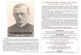 Engelmar Hubert Unzeitig blahořečen 24. září 2016